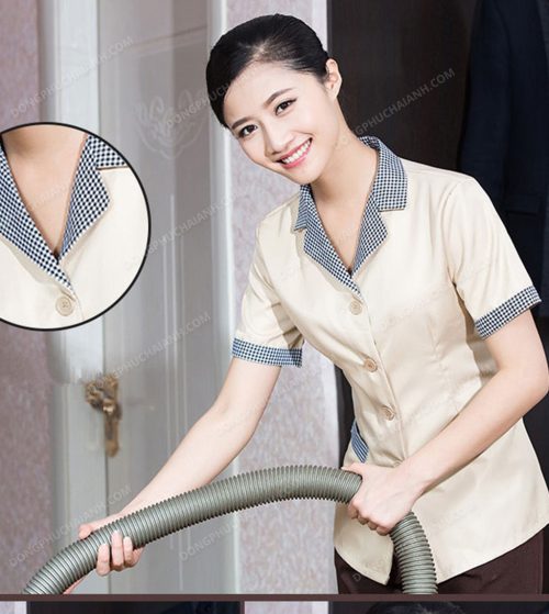 Đồng phục tạp vụ nhà hàng phong cách cổ điển.