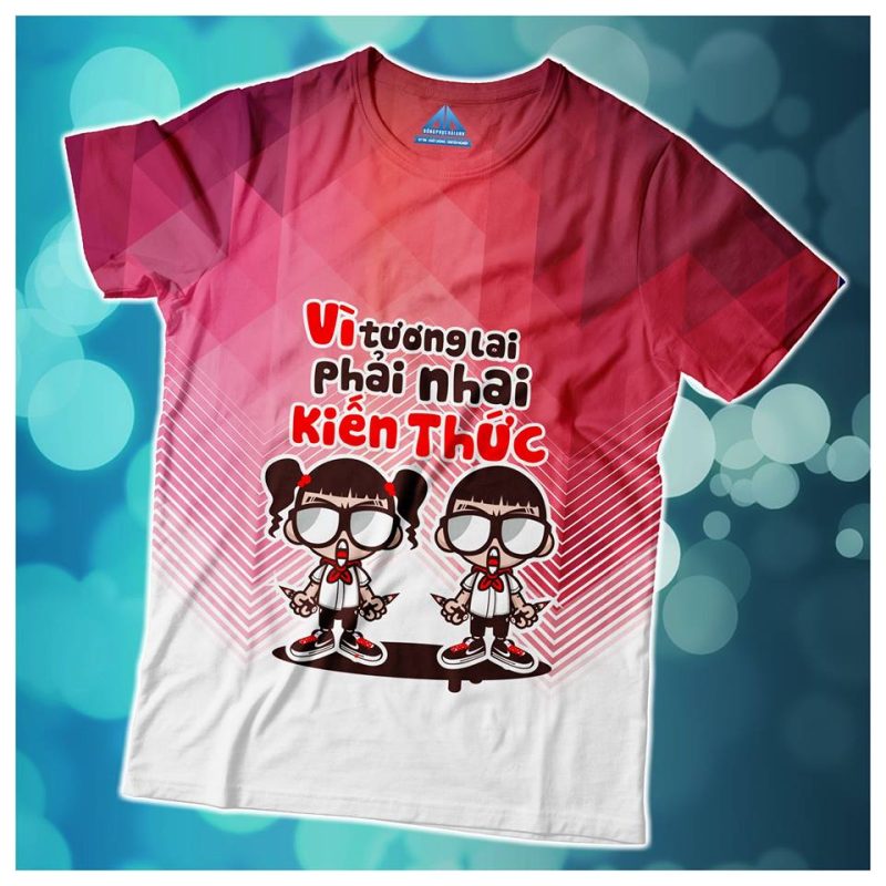 Áo lớp 3d cổ tròn mang đến phong cách trẻ trung, năng động