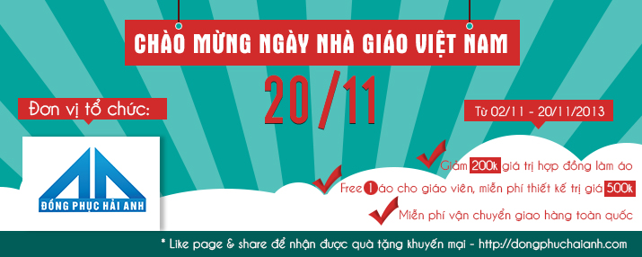 Khuyến mại lớn làm áo đồng phục lớp dịp 20/11