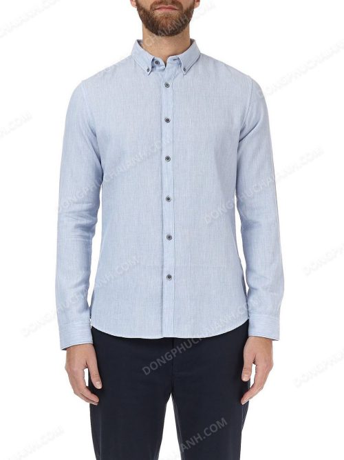 Đồng phục áo sơ mi nam công sở màu xanh nhẹ