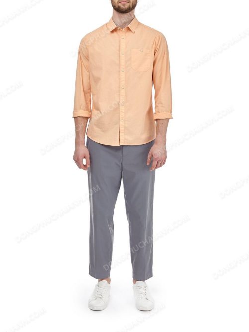 Mẫu đồng phục áo sơ mi nam công sở màu cam