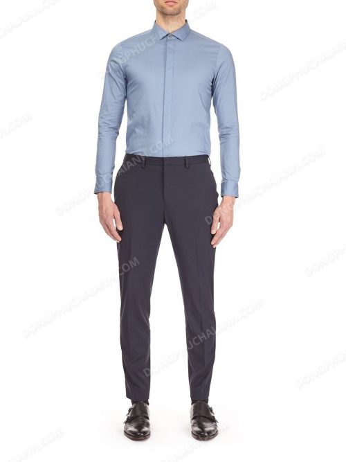 Mẫu đồng phục nam công sở màu xanh lơ