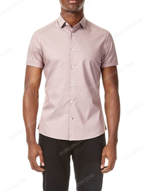 Form dáng đồng phục sơ mi nam công sở ôm sát cơ thể