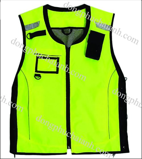 Trên những mẫu đồng phục áo gile bảo hộ lao động có những vị trí như ngực trái, lưng áo có thể dùng để in ấn, thêu tên công ty, logo.