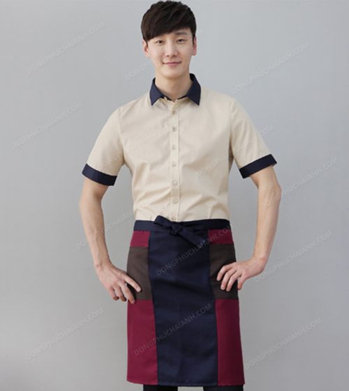 đồng phục nhân viên nữ áo phông tạp dề