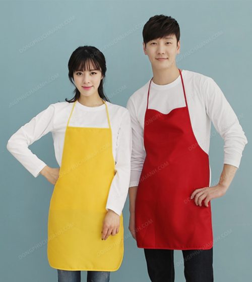 đồng phục nhân viên nữ áo phông tạp dề