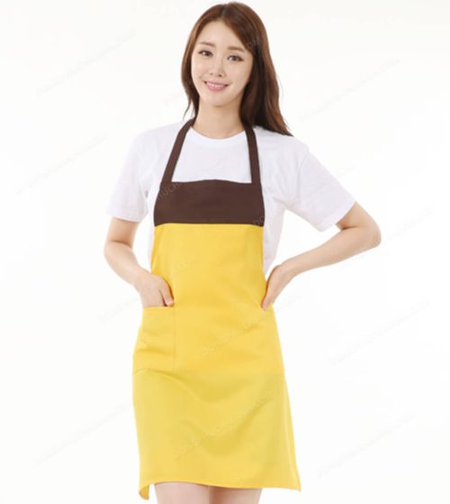 đồng phục nhân viên nữ áo phông tạp dề