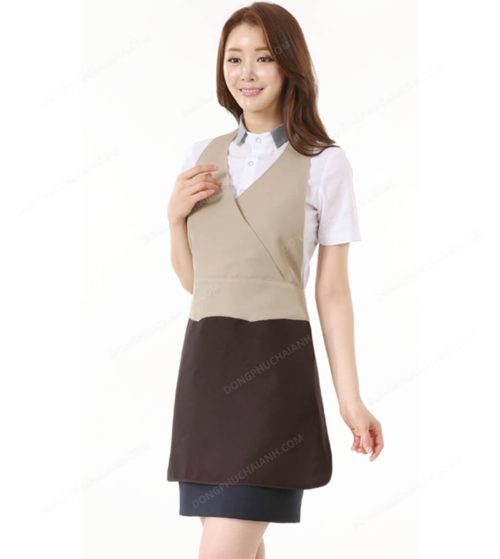 đồng phục nhân viên nữ áo phông tạp dề