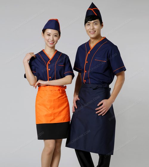 Đồng phục tạp dề kiểu dáng đơn giản mà tiện lợi