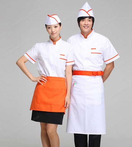 Đồng phục tạp dề kiểu dáng đơn giản mà tiện lợi