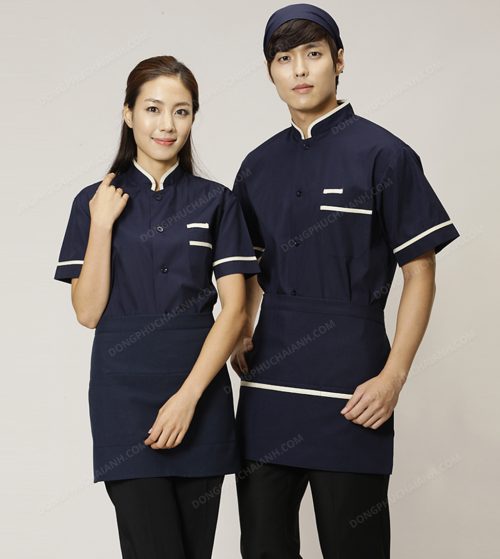 Đồng phục tạp dề kiểu dáng đơn giản mà tiện lợi