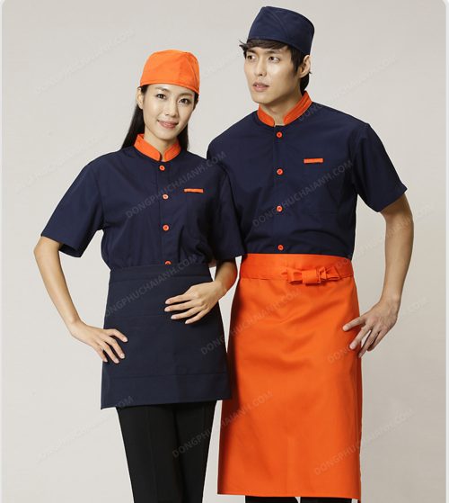 Đồng phục tạp dề kiểu dáng đơn giản mà tiện lợi