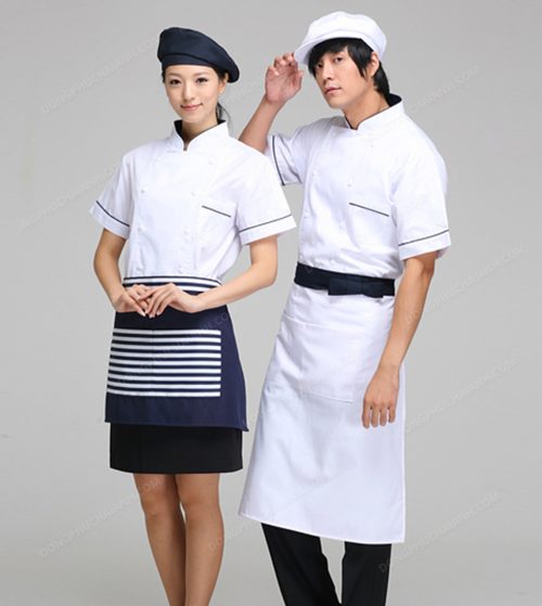 Đồng phục tạp dề kiểu dáng thanh lịch, độc đáo