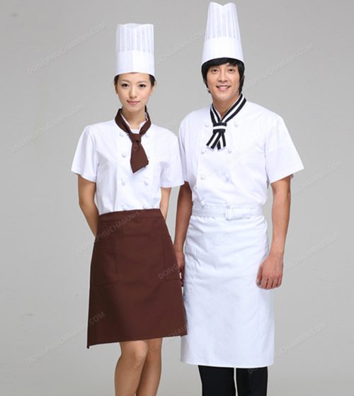 Đồng phục tạp dề kiểu dáng thanh lịch, độc đáo