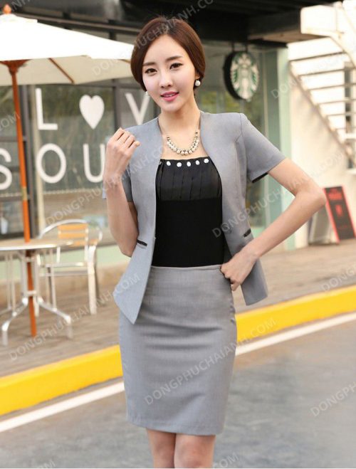 Đồng Phục Vest Nữ Công Sở Mặt Trước 02