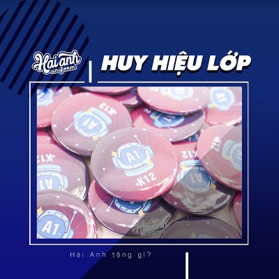 Huy hiệu lớp là quà tặng đặc biệt mà Đồng phục Hải Anh dành tặng cho tất cả các lớp khi đặt áo lớp