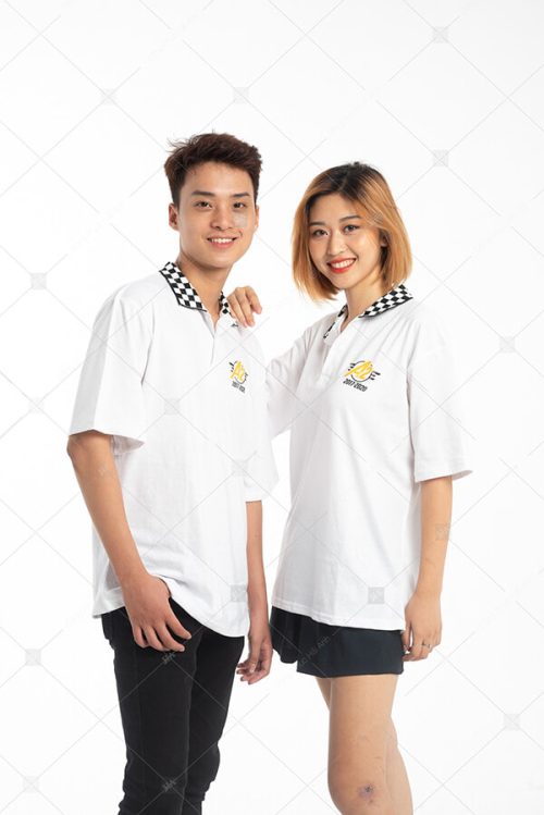 Áo lớp caro màu trắng lớp A2