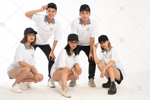 Áo lớp caro màu trắng lớp A2