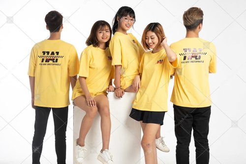 Áo lớp oversize cổ tròn màu vàng cúc 11a1