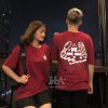 Áo Lớp Phản Quang Cổ Tròn Màu Đỏ Đô 01