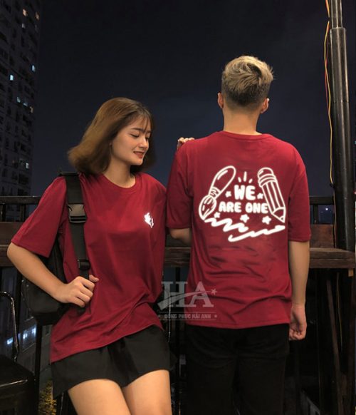 Áo Lớp Phản Quang Cổ Tròn Màu Đỏ Đô 01