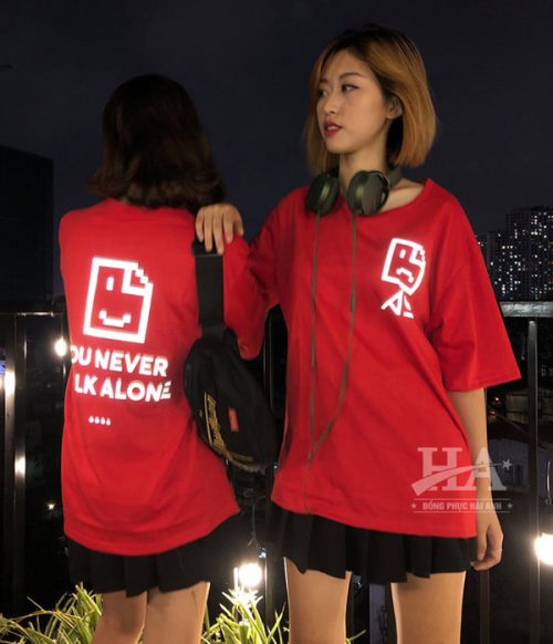 Áo Lớp Phản Quang Cổ Tròn Màu Đỏ Đô A5