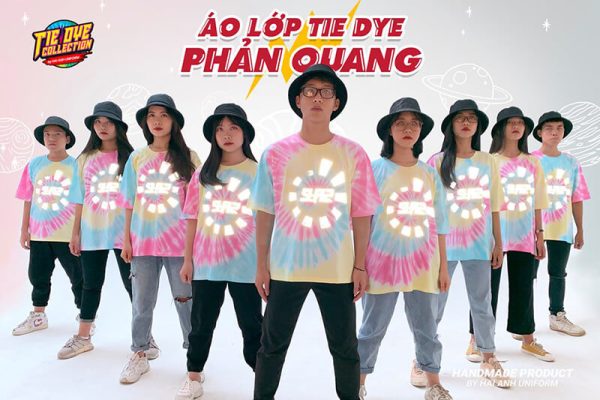 Áo lớp Tie dye gây ấn tượng mạnh bởi hiệu ứng màu sắc ngẫu hứng, không theo quy luật