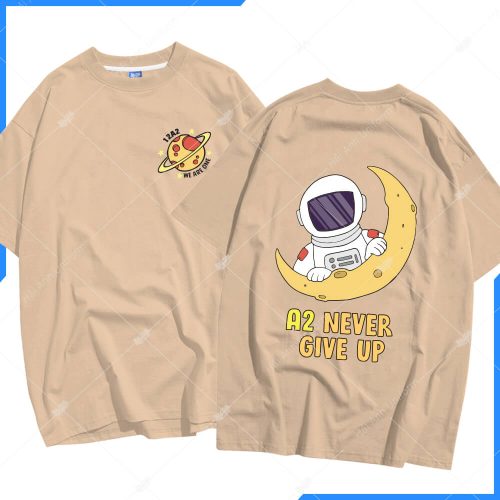 Mẫu áo lớp oversize cổ tròn màu da 12a2