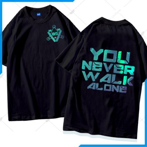 Mẫu áo lớp hologram màu đen B5