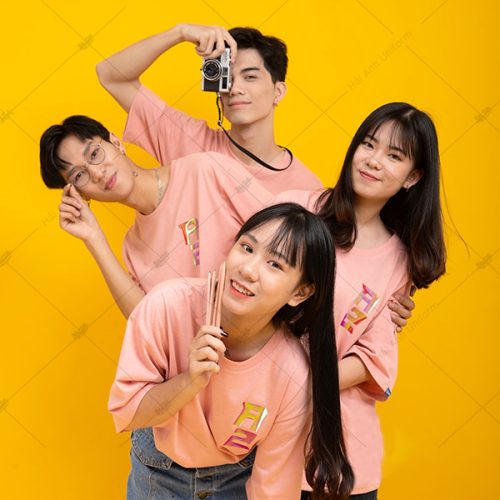 Mẫu áo lớp hologram màu lòng tôm A2
