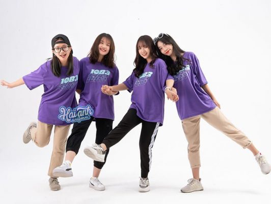 Mẫu áo lớp màu tím Violet 10B3