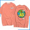Mẫu áo lớp oversize cổ tròn màu cam coral a3