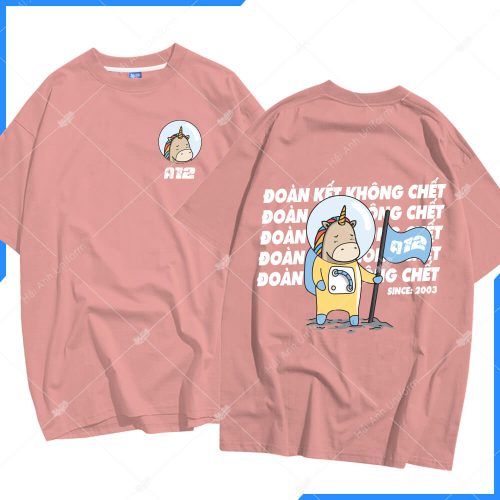 Mẫu áo lớp oversize cổ tròn màu lòng tôm