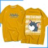 Mẫu áo lớp oversize cổ tròn màu vàng bò