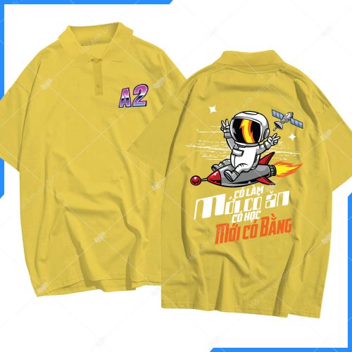 Mẫu áo lớp oversize màu vàng chanh