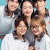 Mẫu áo lớp Poka màu trắng cổ Choco 10A2