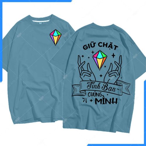 Mẫu Áo Lớp Oversize Màu Xám Xanh