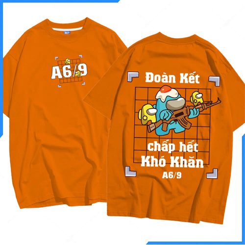 Mẫu áo lớp oversize màu cam 134 A6