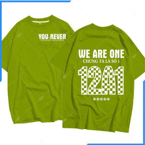 Mẫu áo lớp oversize màu chuối 12A1
