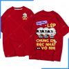 Mẫu áo lớp oversize màu đỏ 2K5