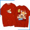 Mẫu áo lớp oversize màu đỏ A3 nổi bật