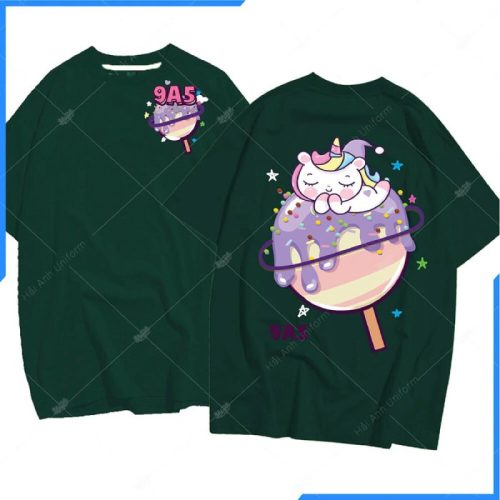 Mẫu áo lớp oversize màu rêu 9A5 đẹp