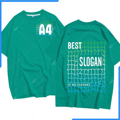 Mẫu áo lớp oversize màu xanh A4