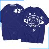 Mẫu áo lớp oversize màu xanh bích 10A2