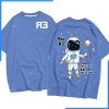 Mẫu áo lớp oversize màu xanh tím A3