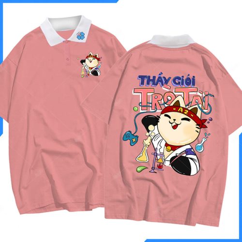 Mẫu áo lớp Lucky màu ruốc hồng