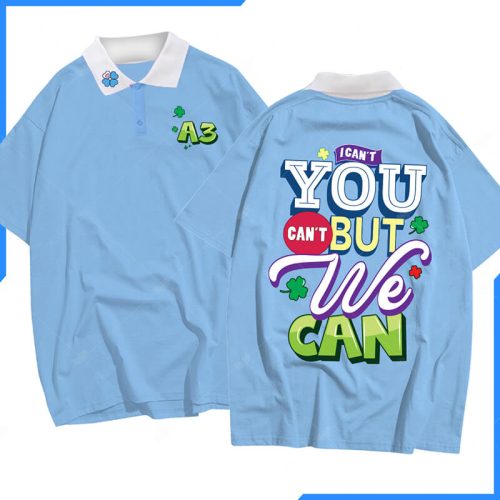 Mẫu áo lớp lucky màu xanh biển