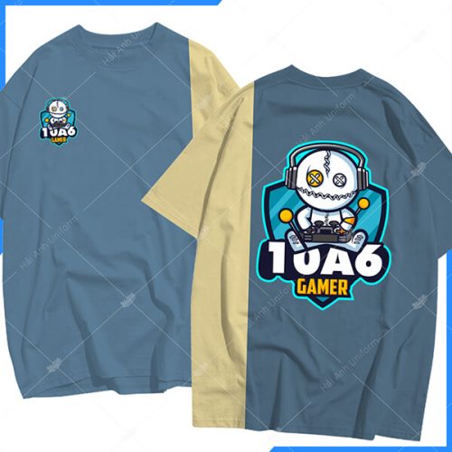 Mẫu áo lớp colormix màu xám xanh - vàng lợt 10A6