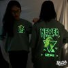 Mẫu áo lớp dạ quang 12A1 Never Give Up