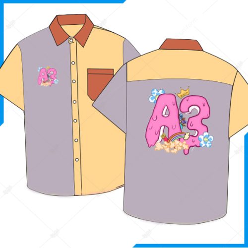 Mẫu áo lớp sơ mi Funny Creamy A3